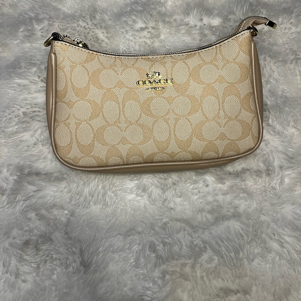 Coach Beige Signature Clutch
